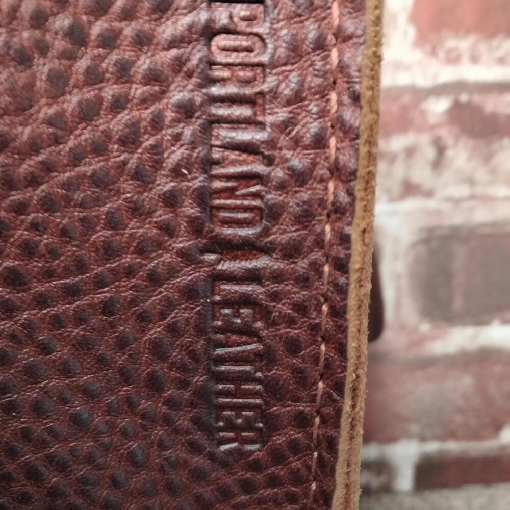 Portland Leather Goods Devan Bucket Tote Nutmeg Brown Pebbled Leather Purse - Picture 9 of 9